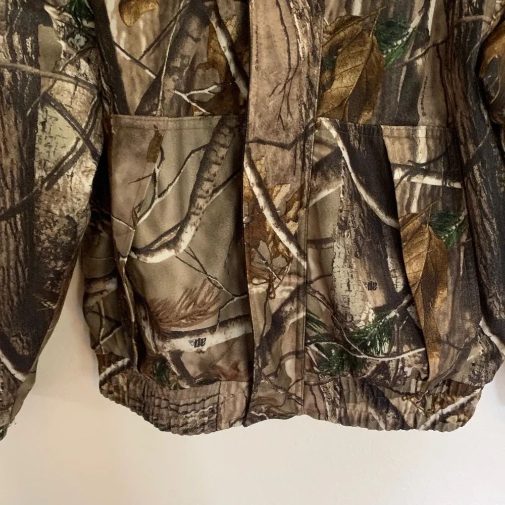 Field &‎ Stream Boys Medium Camo Jacket Hooded Realtree Quilted Hunting